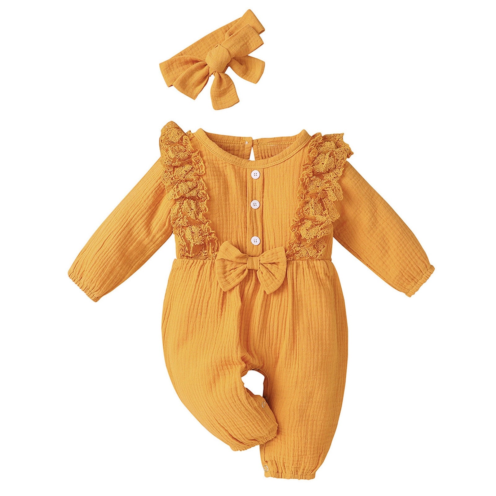 Tie dye Baby Girl Cotton Linen Rompee