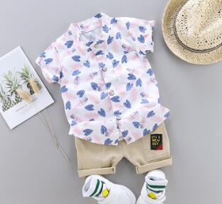Dinosaur Print Short Sleeve Shirt + Pants