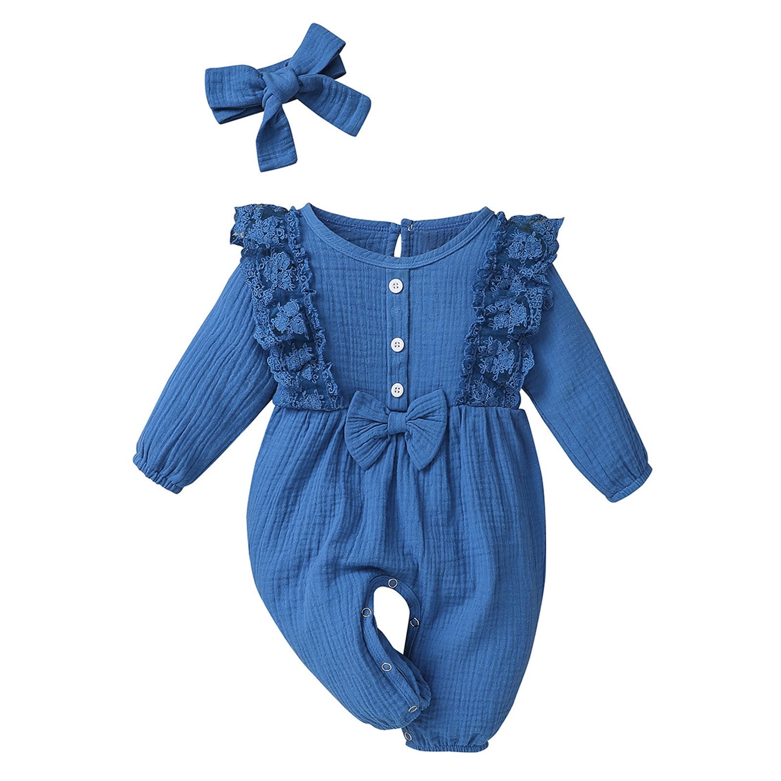 Tie dye Baby Girl Cotton Linen Rompee