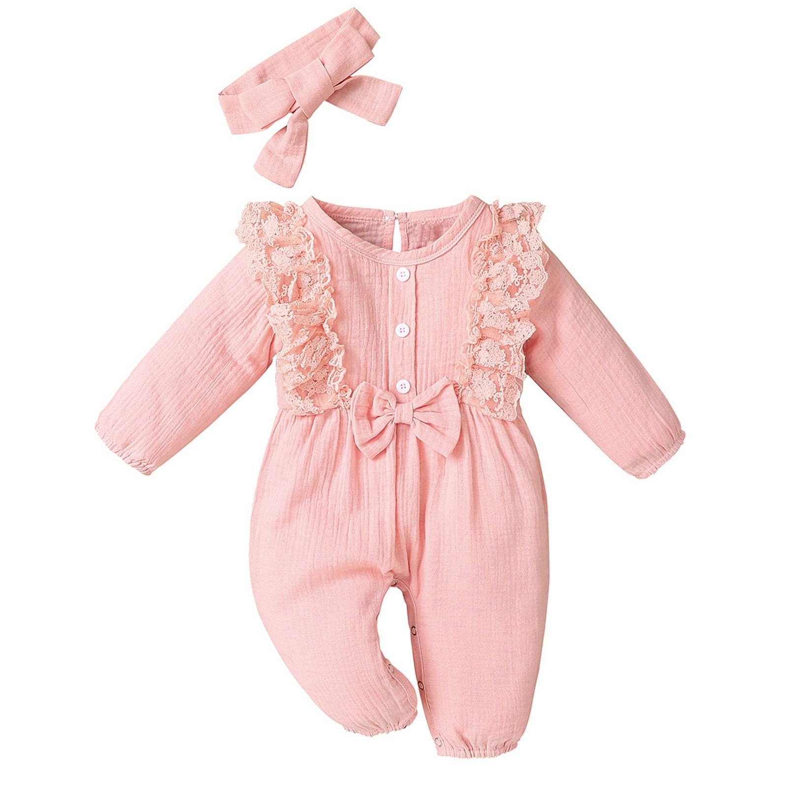 Tie dye Baby Girl Cotton Linen Rompee