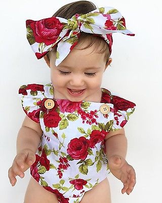 2pcs Baby Jumpsuit + Headband